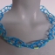 156 necklace short blue with green