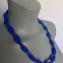 035 necklace deep blue oval shapes with lighter ribbons