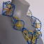 153 necklace blue/yellow elements connected