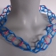 123 necklace short blue pink