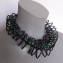 160 necklace short black with green pith