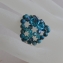 001r ring  blauw marmer met kristalkralen